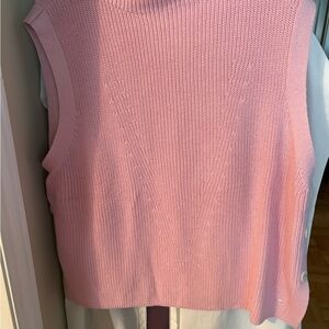 Olsen Sleeveless Knit Vest in Light Pink